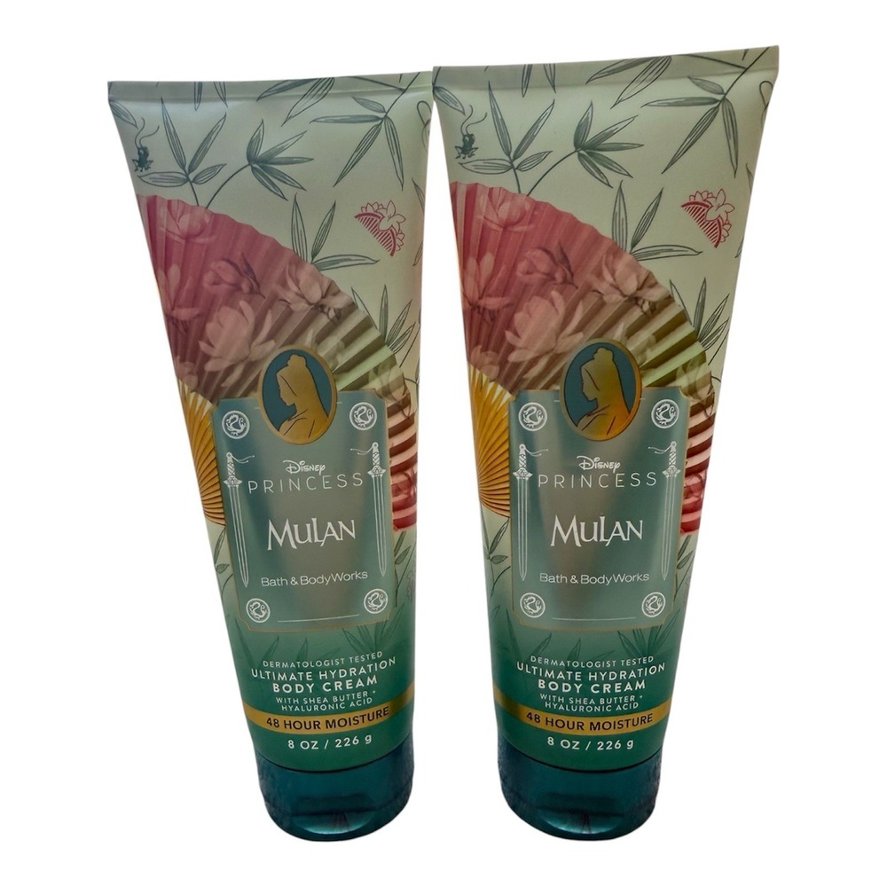 Bath & Body Works New Mulan Disney Princess Ultimate Body Cream 8 oz Set of 2